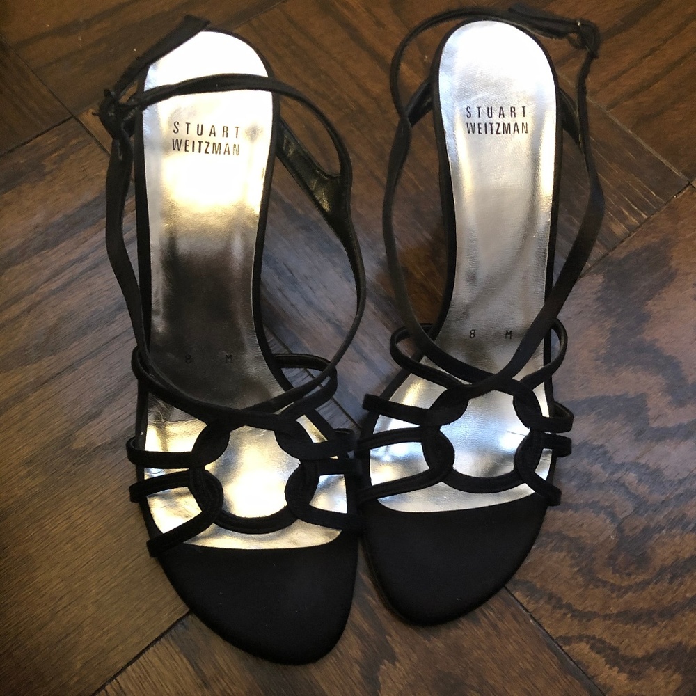 Stuart Weitzman Satin Slingback Strappy Sandal